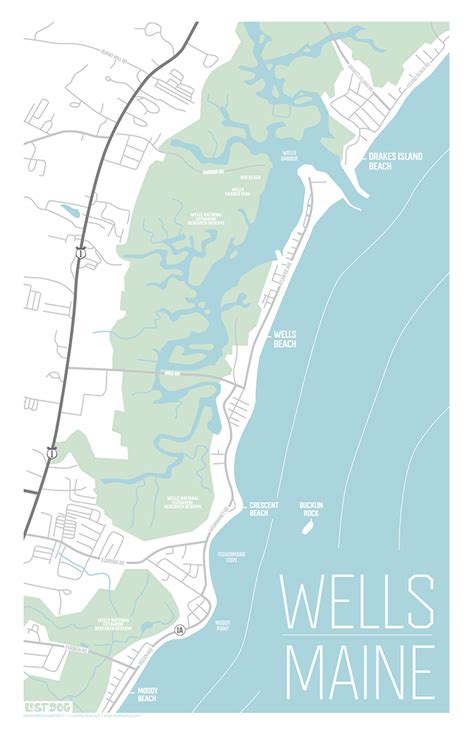 Wells Beach, Maine Line Map | Beach, Maine beaches, Beach fun