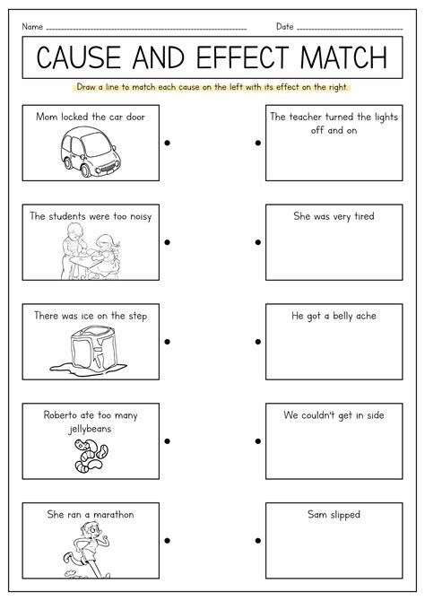 Cause And Effect Worksheets Kindergarten - Printable Word Searches