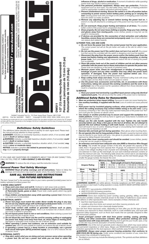 DEWALT DW511 INSTRUCTION MANUAL Pdf Download | ManualsLib