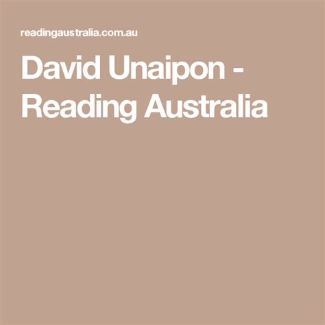 David Unaipon - Reading Australia | David, Australian authors, Reading