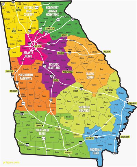 Free Map Of Georgia Counties