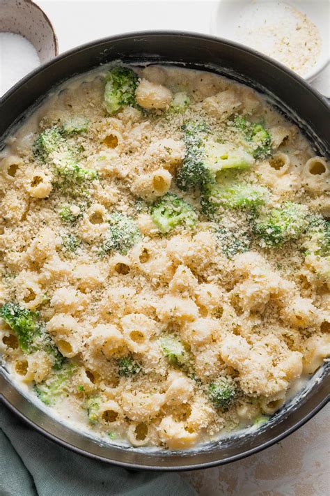 Baked Broccoli Mac and Cheese - Nourish and Fete