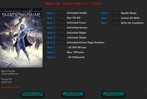 rece Cu alte cuvinte Sofisticat middle earth shadow of mordor trainer softwareul obiectiv predea