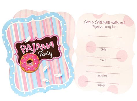 Pajama Party Invitations | Party invitations, Pajama party, Invitations