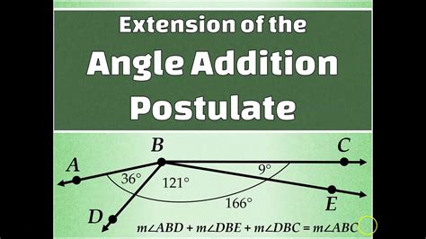 Extending the Angle Addition Postulate - YouTube