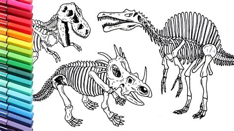 Dinosaur Skeleton Drawing at GetDrawings | Free download