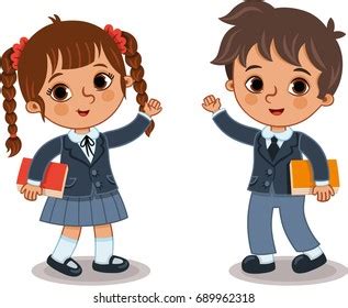 19,122 Cartoon Children School Uniform Images, Stock Photos & Vectors ...