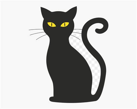 Black Cat Silhouette Clip Art Image Free Transparent - Silhouette Cartoon Black Cat , Free ...