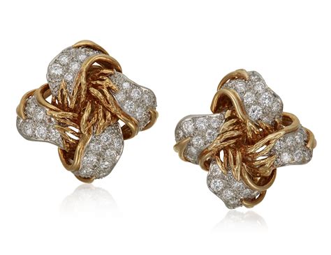 TIFFANY & CO. DIAMOND AND GOLD EARRINGS, | Christie’s