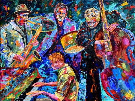 Abstract Jazz Painting Music Paintings Instruments "Cool Jazz Series #2" Fine Art by Debra Hurd ...