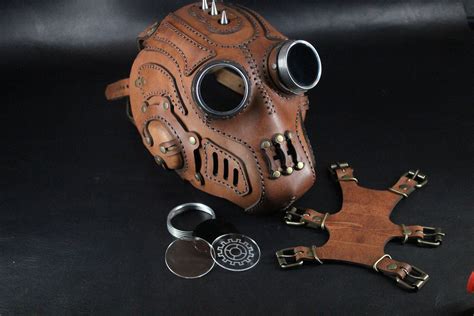 Steampunk Mask - Leather Mask - Cyberpunk Mask - Post Apocalyptic Mask - LARP Mask - Cosplay Mask