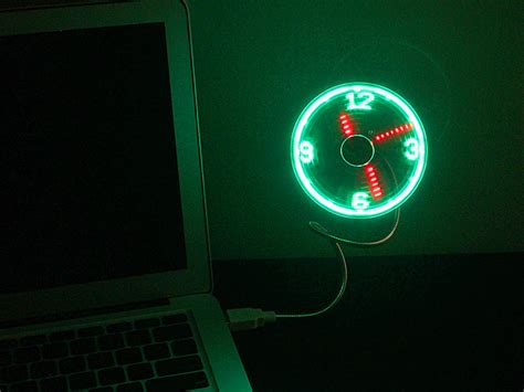 USB LED Clock Fan