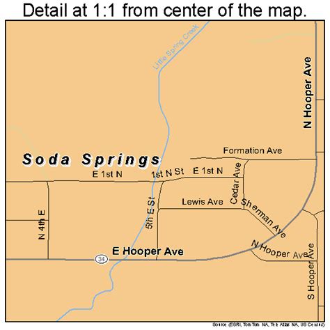 Soda Springs Idaho Street Map 1675195