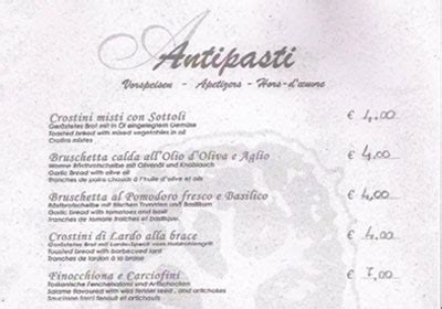 Italian Restaurant Menus: Italian Food Menus from Maremma Italy