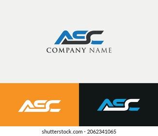 Asc Latter Logo Design Template Stock Vector (Royalty Free) 2062341065