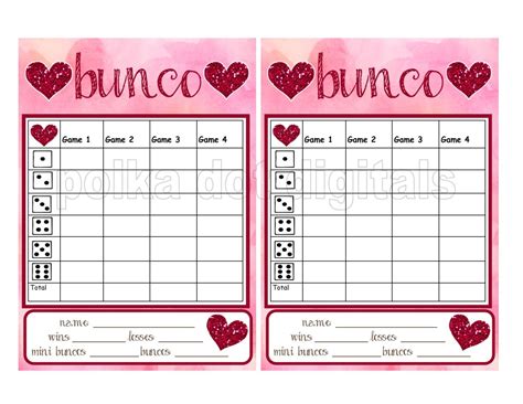 Bunco Free Printables