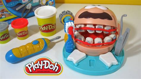 Play Doh Dentista TOYS OnTheGo Dentist Doctor Drill N Fill Playset - Juguetes de Play-Doh - YouTube