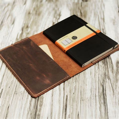 Personalized Refillable Leather Journal Cover for Moleskine XL, Field ...