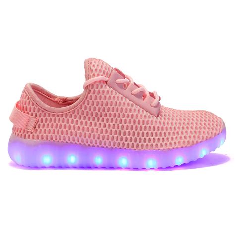 Led USB Rechargeable Light Up Kids Shoes Glowing Children Mesh Sneakers ...