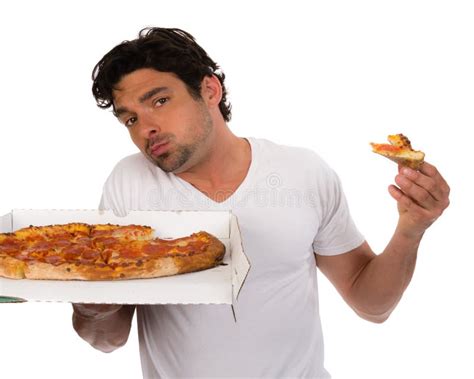 Pizza Delivery Man with a Pizza Stock Photo - Image of smiling, body ...