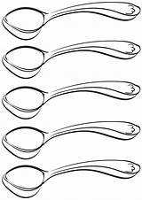 Spoon coloring Pages To Download And Print For Free sketch template