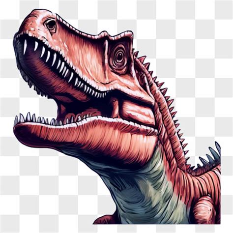 Download Red T-Rex Dinosaur Illustration Cartoons Online - Creative Fabrica