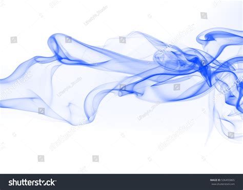 Abstract Blue Smoke On White Background Stock Photo 536493865 ...