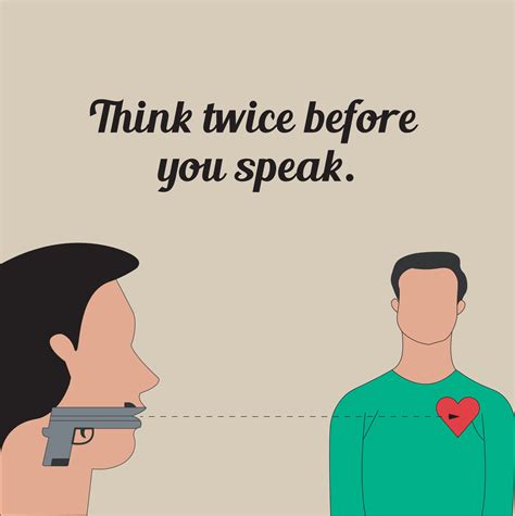 THINK BEFORE YOU SPEAK vector illustration graphic 24271780 Vector Art ...