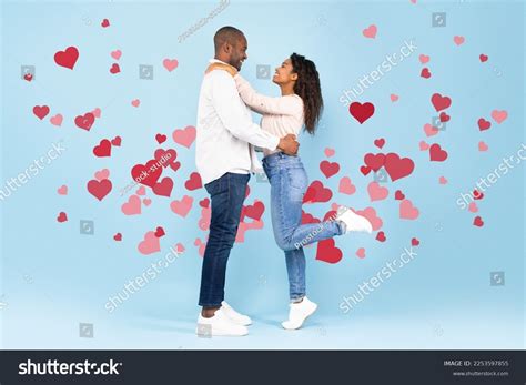 Love Care Happy Black Couple Hugging Stock Photo 2253597855 | Shutterstock