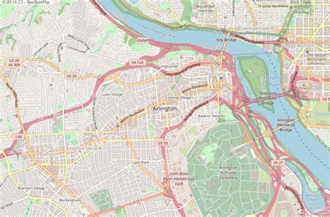 Arlington Map United States Latitude & Longitude: Free Maps