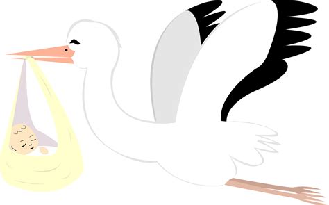 Stork With Baby Clipart