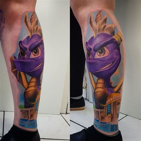 Spyro tattoo by Gabriele. Limited availability at Salvation Tattoo Studios. | Gaming tattoo ...