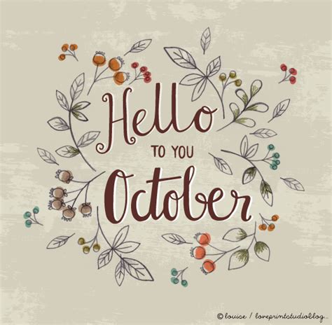 Hello October... | love print studio blog