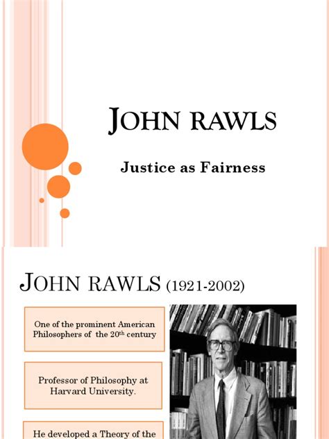 Ohn Rawls: Justice As Fairness | PDF | John Rawls | Social Justice