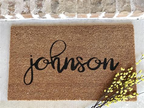 Last Name Front Door Mat Custom Front Door Mat Personalized | Etsy | Custom front doors ...