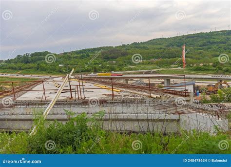 Highway Bridge Construction Site Stock Photo - Image of overpass, construction: 248478634