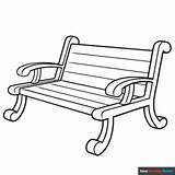 Bench Coloring Page  Easy Drawing Guides sketch template