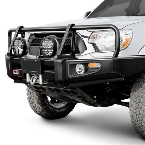 ARB® 3411050 - Deluxe Full Width Black Front Winch HD Bumper with Grille Guard