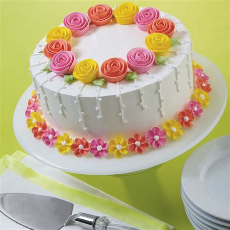 Fanciful Flowers Cake - Wilton