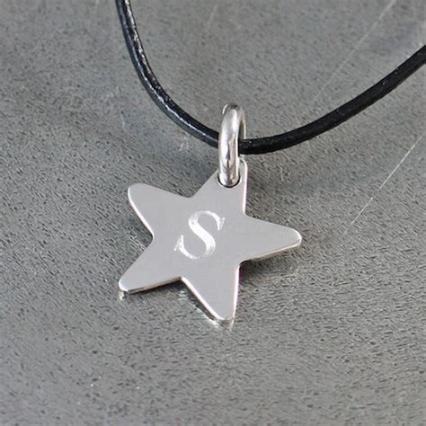 Silver Star Initial Pendant Necklace | Hersey & Son Silversmiths