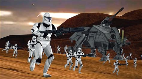 Battle of Geonosis - Clone Army vs Droid Army - STAR WARS BATTLEFRONT 2 ...