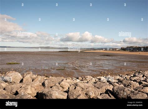 Morecambe bay beach in low light Stock Photo - Alamy