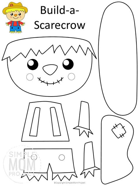 Free Printable Scarecrow Craft Template - Simple Mom Project