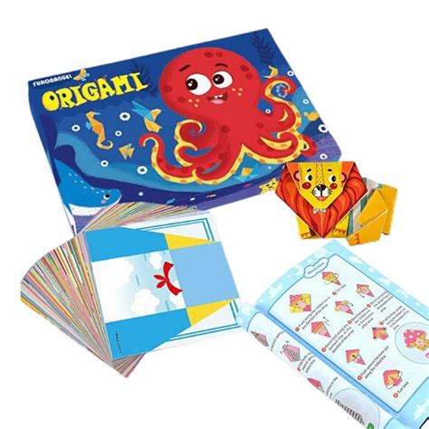 152 PCS Origami Paper Folding Game Set Children Color Paper Animals Pa ...