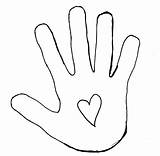 Hand Template For Kids  Printable Coloring Pages sketch template