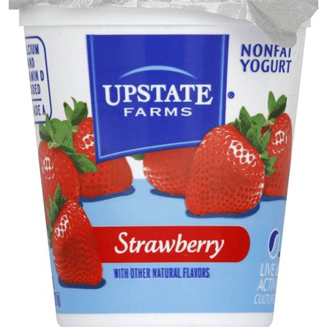 Upstate Farms Yogurt, Nonfat, Strawberry (8 oz) Delivery or Pickup Near Me - Instacart