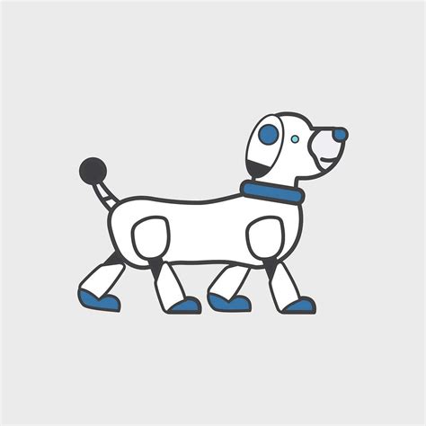 Simple illustration of futuristic dog | Premium Vector - rawpixel