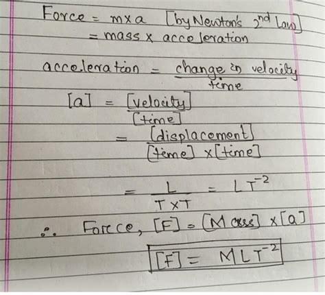 dimensions formula of moment of force - Brainly.in