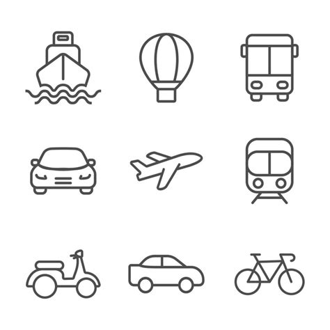 transportation vehicle simple line icon 4693215 Vector Art at Vecteezy