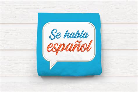 Spanish Se Habla Espanol Applique · Creative Fabrica